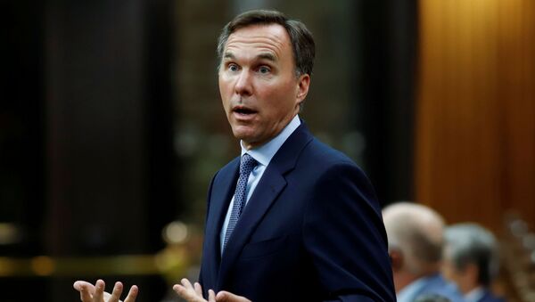Canada's Minister of Finance Bill Morneau answers a question in the House of Commons on Parliament Hill in Ottawa, Ontario, Canada July 8, 2020. - Sputnik International