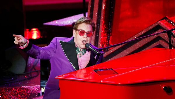 Elton John performs (I’m Gonna) Love Me Again from Rocketman during the Oscars show at the 92nd Academy Awards in Hollywood, Los Angeles, California, U.S., February 9, 2020. - Sputnik International