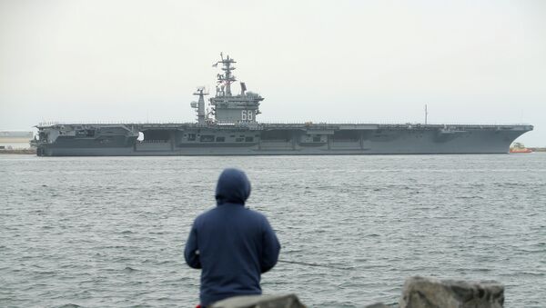 Aircraft carrier USS Nimitz with Carrier Strike Group 11 depart from San Diego, California - Sputnik International