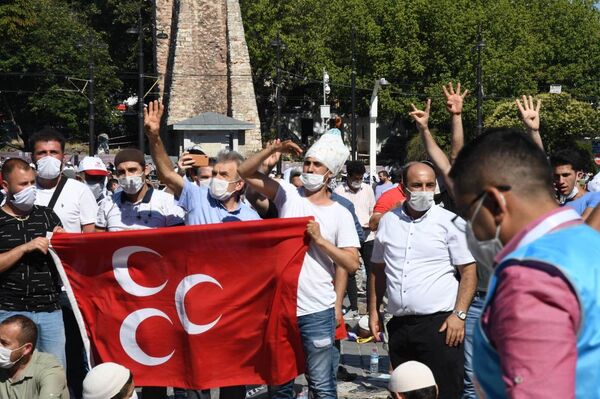 Photos: First Muslim Prayers Gather at Hagia Sophia Mosque After Reconversion - Sputnik International