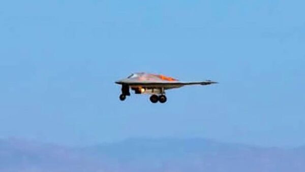 RQ-170 Sentinel photographed landing at United States Air Force Plant 42 in Palmdale, California.  - Sputnik International