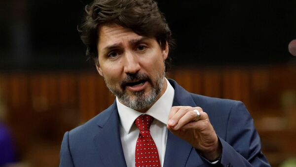 Canada's Prime Minister Justin Trudeau speaks during a sitting of the special committee on the coronavirus disease (COVID-19) outbreak at the House of Commons on Parliament Hill in Ottawa, Ontario, Canada June 18, 2020.  - Sputnik International