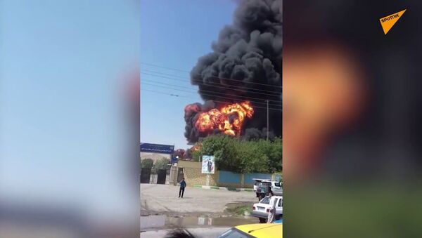 Fire After a Blast In The Western Iranian Province - Sputnik International