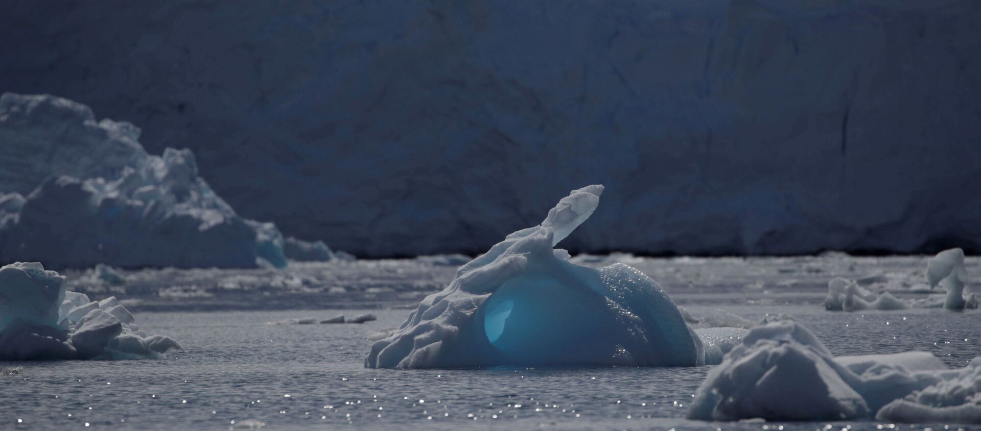 An iceberg floats along the water, close to Fournier Bay, Antarctica, 3 February 2020 - Sputnik International, 1920, 10.08.2020