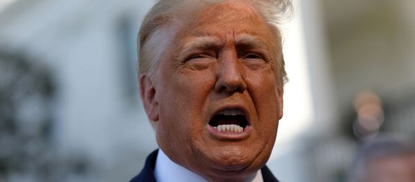 U.S. President Donald Trump speaks to the news media before departing on Marine One for travel to Midland, Texas from the South Lawn of the White House in Washington, U.S., July 29, 2020. - Sputnik International
