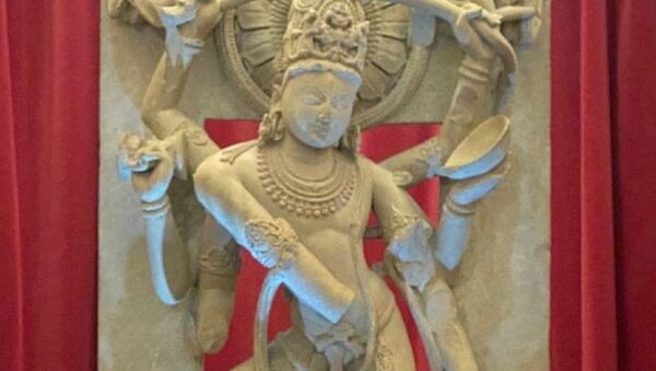 HCI with support of HM Government repatriates to Archeological Survey of India, the 10th Century idol of Lord Shiva - 'Natesh', stolen in 1998 from Ghateshwar Temple, Baroli, Rajasthan - Sputnik International