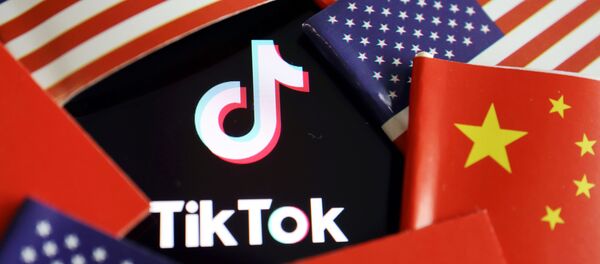 China and U.S. flags are seen near a TikTok logo in this illustration picture taken July 16, 2020 China and U.S. flags are seen near a TikTok logo in this illustration picture taken July 16, 2020 - Sputnik International