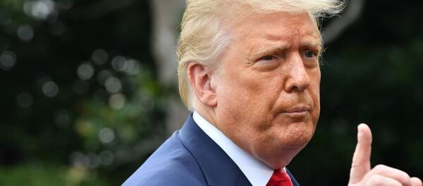 US President Donald Trump speaks as he departs the White House in Washington, DC, on July 31, 2020 en route to Florida. US President Donald Trump speaks as he departs the White House in Washington, DC, on July 31, 2020 en route to Florida. - Sputnik International