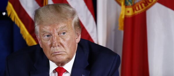 President Donald Trump participates in a roundtable discussion on the coronavirus outbreak and storm preparedness at Pelican Golf Club in Belleair, Fla., Friday, July 31, 2020 President Donald Trump participates in a roundtable discussion on the coronavirus outbreak and storm preparedness at Pelican Golf Club in Belleair, Fla., Friday, July 31, 2020 - Sputnik International