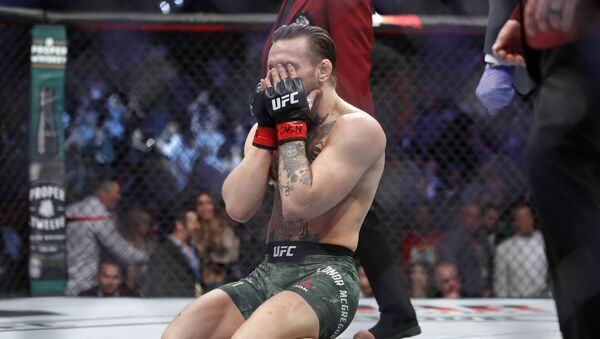 Conor McGregor reacts to his win over Donald Cowboy Cerrone during a UFC 246 welterweight mixed martial arts bout Saturday, Jan. 18, 2020, in Las Vegas. - Sputnik International