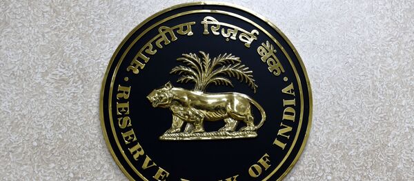 The Reserve Bank of India (RBI) logo is displayed on a wall inside the Reserve Bank of India in New Delhi on July 8, 2019. The Reserve Bank of India (RBI) logo is displayed on a wall inside the Reserve Bank of India in New Delhi on July 8, 2019. - Sputnik International