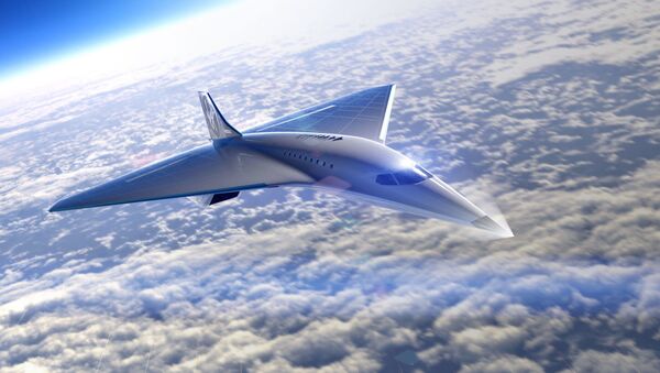 Concept drawing of The Spaceship Company's proposed supersonic passenger airliner - Sputnik International