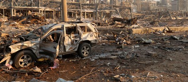 A damaged vehicle is seen at the site of an explosion in Beirut, Lebanon August 4, 2020 A damaged vehicle is seen at the site of an explosion in Beirut, Lebanon August 4, 2020 - Sputnik International