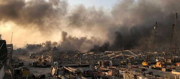 Smoke rises after an explosion was heard in Beirut, Lebanon August 4, 2020 Smoke rises after an explosion was heard in Beirut, Lebanon August 4, 2020 - Sputnik International