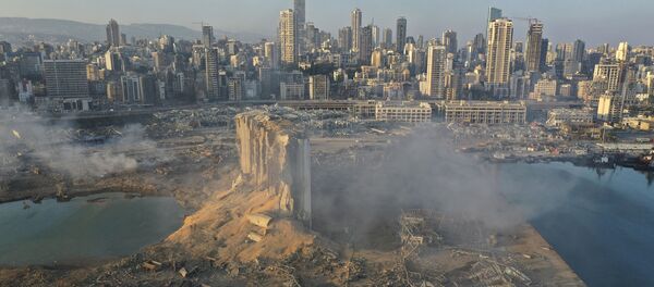 A drone picture shows the scene of an explosion at the seaport of Beirut, Lebanon, Wednesday, Aug. 5, 2020. A drone picture shows the scene of an explosion at the seaport of Beirut, Lebanon, Wednesday, Aug. 5, 2020. - Sputnik International