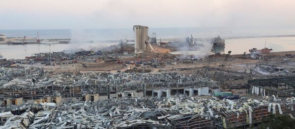 A general view shows the aftermath at the site of Tuesday's blast in Beirut's port area, Lebanon August 5, 2020 A general view shows the aftermath at the site of Tuesday's blast in Beirut's port area, Lebanon August 5, 2020 - Sputnik International