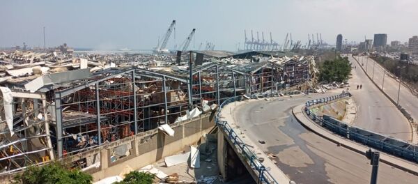  Aftermath of a massive explosion is seen in Beirut, Lebanon - Sputnik International