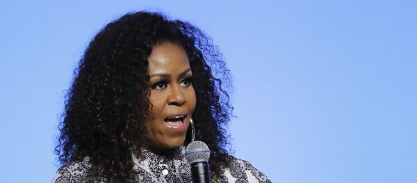 In this Dec. 12, 2019, file photo, former first lady Michelle Obama speaks during an event for Obama Foundation in Kuala Lumpur, Malaysia. In this Dec. 12, 2019, file photo, former first lady Michelle Obama speaks during an event for Obama Foundation in Kuala Lumpur, Malaysia. - Sputnik International