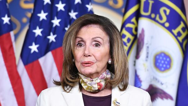 US Speaker of the House Nancy Pelosi, Democrat of California, holds her weekly news conference at the US Capitol in Washington, DC, on August 6, 2020. - Sputnik International