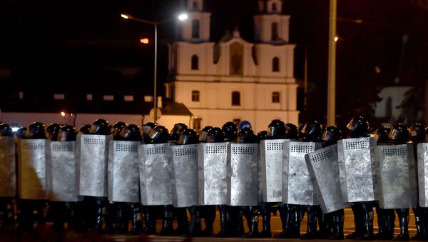Riot police  in Minsk - Sputnik International