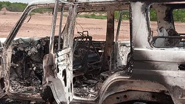 The car where six French tourists, their local guide and the driver were killed in an area of southwestern Niger - Sputnik International