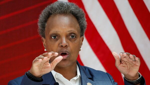 Chicago's Mayor Lori Lightfoot speaks during a science initiative event at the University of Chicago in Chicago, Illinois, U.S. July 23, 2020.  - Sputnik International