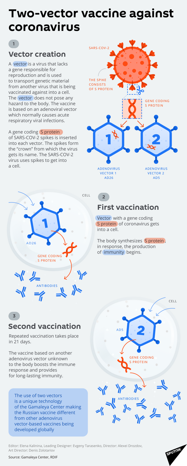 Russian two-vector vaccine against coronavirus - Sputnik International