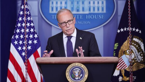 White House economic advisor Larry Kudlow addresses a press briefing on the U.S. economy and new U.S. employment and unemployment numbers in the Brady Press Briefing Room at the White House in Washington, U.S., July 2, 2020.  - Sputnik International
