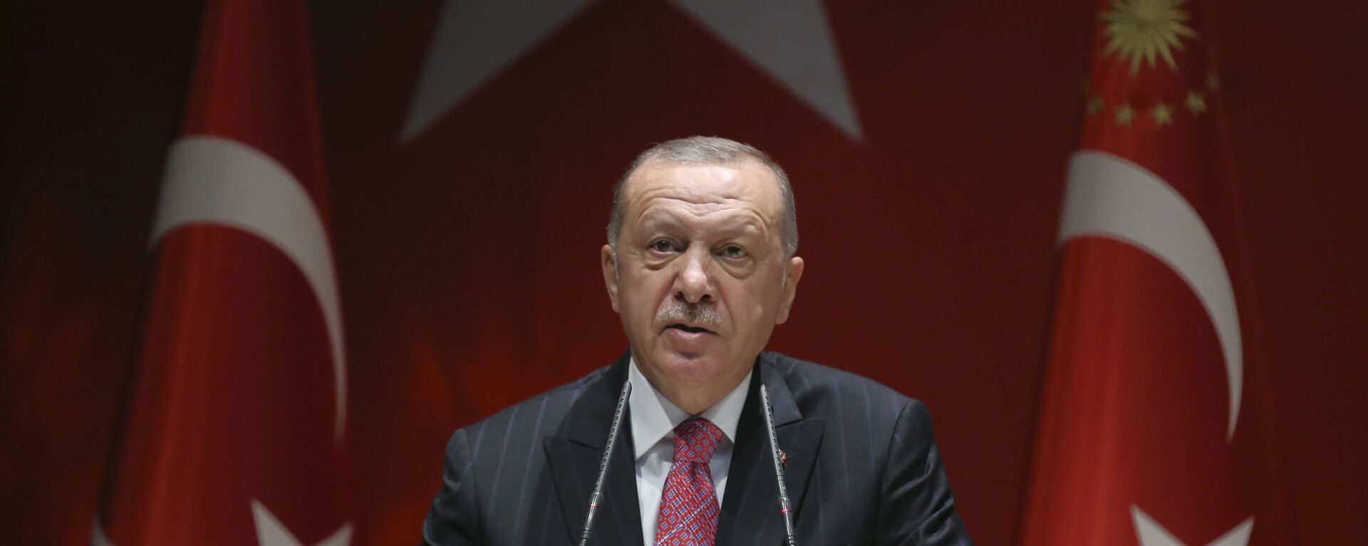 Turkey's President Recep Tayyip Erdogan addresses his party members, in Ankara, Turkey, Thursday, Aug. 13, 2020 - Sputnik International, 1920, 17.01.2023