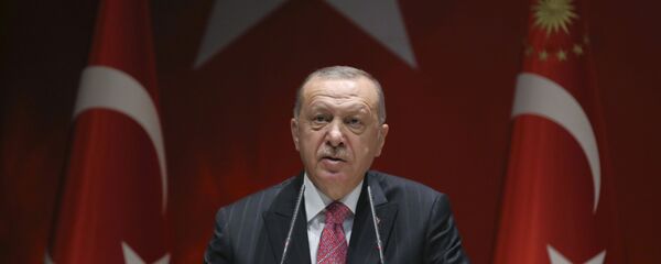 Turkey's President Recep Tayyip Erdogan addresses his party members, in Ankara, Turkey, Thursday, 13 August 2020. - Sputnik International