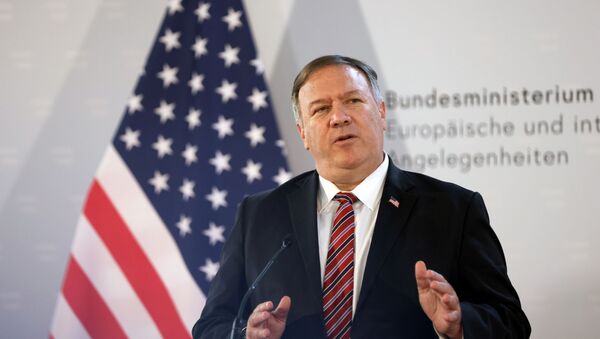 U.S. Secretary of State Mike Pompeo holds a joint news conference with Austrian Foreign Minister Alexander Schallenberg in Vienna, Austria, August 14, 2020 - Sputnik International