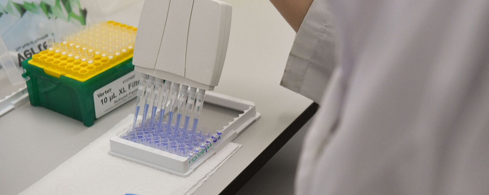 A researcher works inside a laboratory of the Gamaleya Scientific Research Institute of Epidemiology and Microbiology where the world's first coronavirus vaccine registered in Russia was developed, in Moscow, Russia. On August 11, Russia announced registering the world's first coronavirus vaccine, dubbed Sputnik V, set to be produced industrially.  - Sputnik International, 1920, 01.12.2024