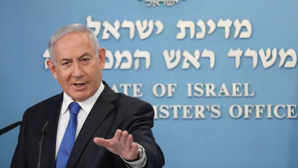 Israeli Prime Minister Benjamin Netanyahu announces a peace agreement to establish diplomatic ties, between Israel and the United Arab Emirates, during a news conference at the prime minster office in Jerusalem, August 13, 2020.   - Sputnik International