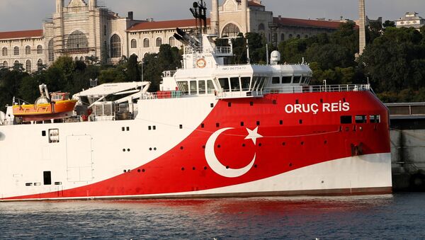 Turkish seismic research vessel Oruc Reis is seen in Istanbul, Turkey, August 22, 2019. Picture taken August 22, 2019 - Sputnik International