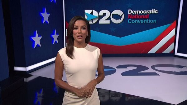 Actress Eva Longoria introduces the start of the 2020 Democratic National Convention in a frame grab from live video at the start of the all virtual convention as participants from across the country are hosted over video links from the originally planned site of the convention in Milwaukee, Wisconsin, U.S. August 17, 2020.    - Sputnik International