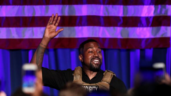 Rapper Kanye West holds his first rally in support of his presidential bid in North Charleston, South Carolina, U.S. July 19, 2020 - Sputnik International