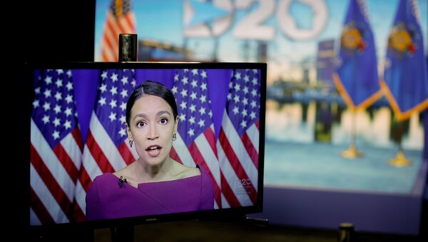 Alexandria Ocasio-Cortez (D-NY) addresses the second night of the virtual 2020 Democratic National Convention - Sputnik International
