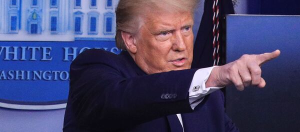 U.S. President Donald Trump takes questions during a news conference in the Brady Press Briefing Room at the White House in Washington, U.S., August 19, 2020 U.S. President Donald Trump takes questions during a news conference in the Brady Press Briefing Room at the White House in Washington, U.S., August 19, 2020 - Sputnik International