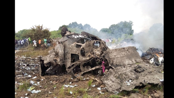Alleged site of the plane crash near Juba, South Sudan. - Sputnik International