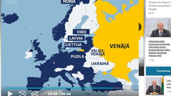 World map on Finland's Yle - Sputnik International
