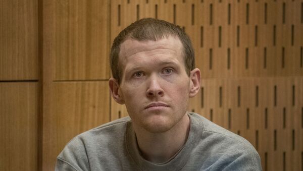 Brenton Tarrant, the gunman who shot and killed worshippers in the Christchurch mosque attacks, is seen during his sentencing at the High Court in Christchurch, New Zealand, August 24, 2020. - Sputnik International