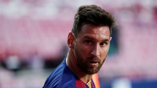 Barcelona's Lionel Messi, as play resumes behind closed doors following the outbreak of the coronavirus disease (COVID-19)  - Sputnik International