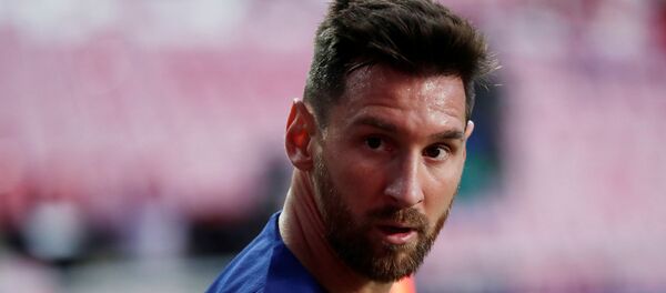 Barcelona's Lionel Messi, as play resumes behind closed doors following the outbreak of the coronavirus disease (COVID-19) Barcelona's Lionel Messi, as play resumes behind closed doors following the outbreak of the coronavirus disease (COVID-19) - Sputnik International