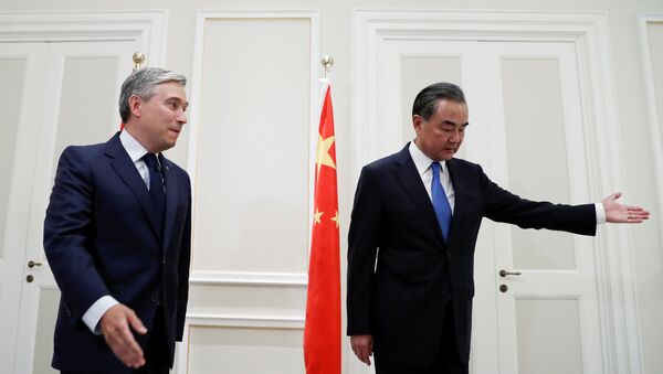 China's State Councillor Wang Yi meets with Canada's Foreign Minister Francois-Philippe Champagne in Rome, Italy, August 25, 2020.  - Sputnik International