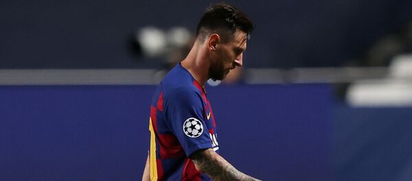 Soccer Football - Champions League - Quarter Final - FC Barcelona v Bayern Munich - Estadio da Luz, Lisbon, Portugal - August 14, 2020 Soccer Football - Champions League - Quarter Final - FC Barcelona v Bayern Munich - Estadio da Luz, Lisbon, Portugal - August 14, 2020 - Sputnik International