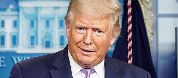 U.S. President Donald Trump speaks during a briefing on the coronavirus disease (COVID-19) pandemic at the White House in Washington, U.S., August 13, 2020 - Sputnik International
