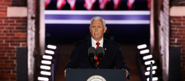 U.S. Vice President Mike Pence delivers his acceptance speech as the 2020 Republican vice presidential nominee during an event of the 2020 Republican National Convention held at Fort McHenry in Baltimore, Maryland, U.S., August 26, 2020. - Sputnik International