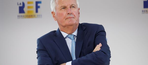 EU's Brexit negotiator Michel Barnier attends the MEDEF union summer forum La Rencontre des Entrepreneurs de France, LaREF, at the Paris Longchamp Racecourse in Paris, France, August 26, 2020 - Sputnik International