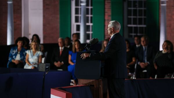 US Vice President Mike Pence delivers his acceptance speech as the 2020 Republican vice presidential nominee during an event of the 2020 Republican National Convention held at Fort McHenry in Baltimore, Maryland, U.S, August 26, 2020 - Sputnik International