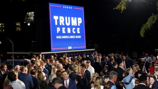 A crowd of supporters of U.S. President Donald Trump's re-election campaign expected to number more than 1500 people pack the South Lawn of the White House to attend the president's acceptance speech as the 2020 Republican presidential nominee during the final event of the 2020 Republican National Convention in Washington, U.S., August 27, 2020. - Sputnik International